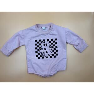 Light Purple Ghost Checkerboard Sweatshirt 6-12 Months Great Used Condition